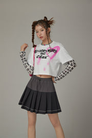 Collab Logo Heart Cropped T-Shirt