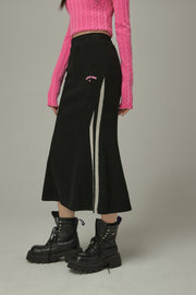 Logo Embroidery Long Skirt