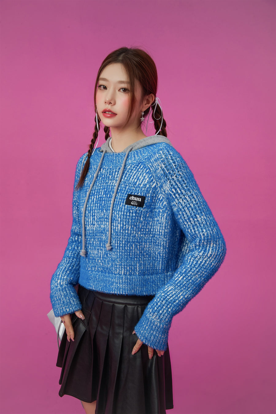 CHUU Color Crop Knit Sweater