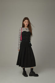 Heart Pleated Long Skirt