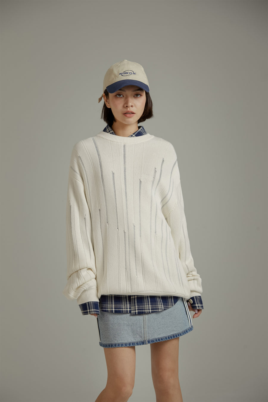 CHUU Solid Color Loosefit Knitted Sweater