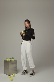 Elastic Waist Loose Jogger Pants