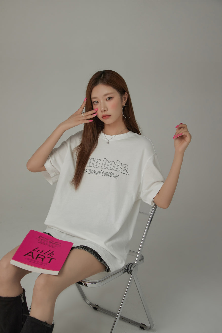 CHUU Size Doesnt Matter Lettering Boxy T-Shirt