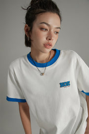 Embroidered Daily Loose Fit Short Sleeve T-Shirt