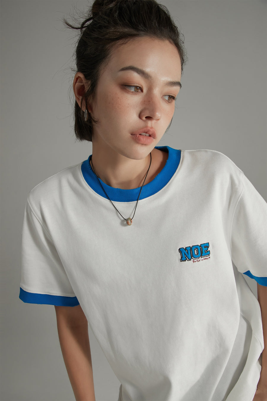 CHUU Embroidered Daily Loose Fit Short Sleeve T-Shirt