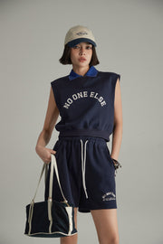 Noe Logo Cropped Sleeveless Sweatshirt