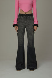 Gradient Bootcut Denim Jeans