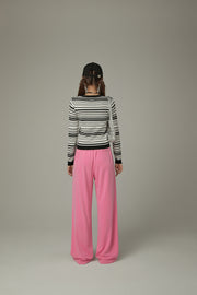 Elastic Waist Color Pants