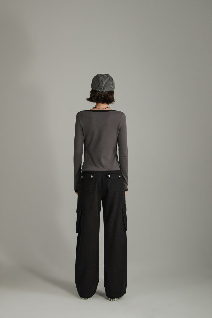 CHUU Color Pocket Wide Casual Pants