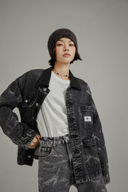 Brush Strokes Denim Jacket