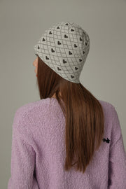 Argyle Heart Beanie