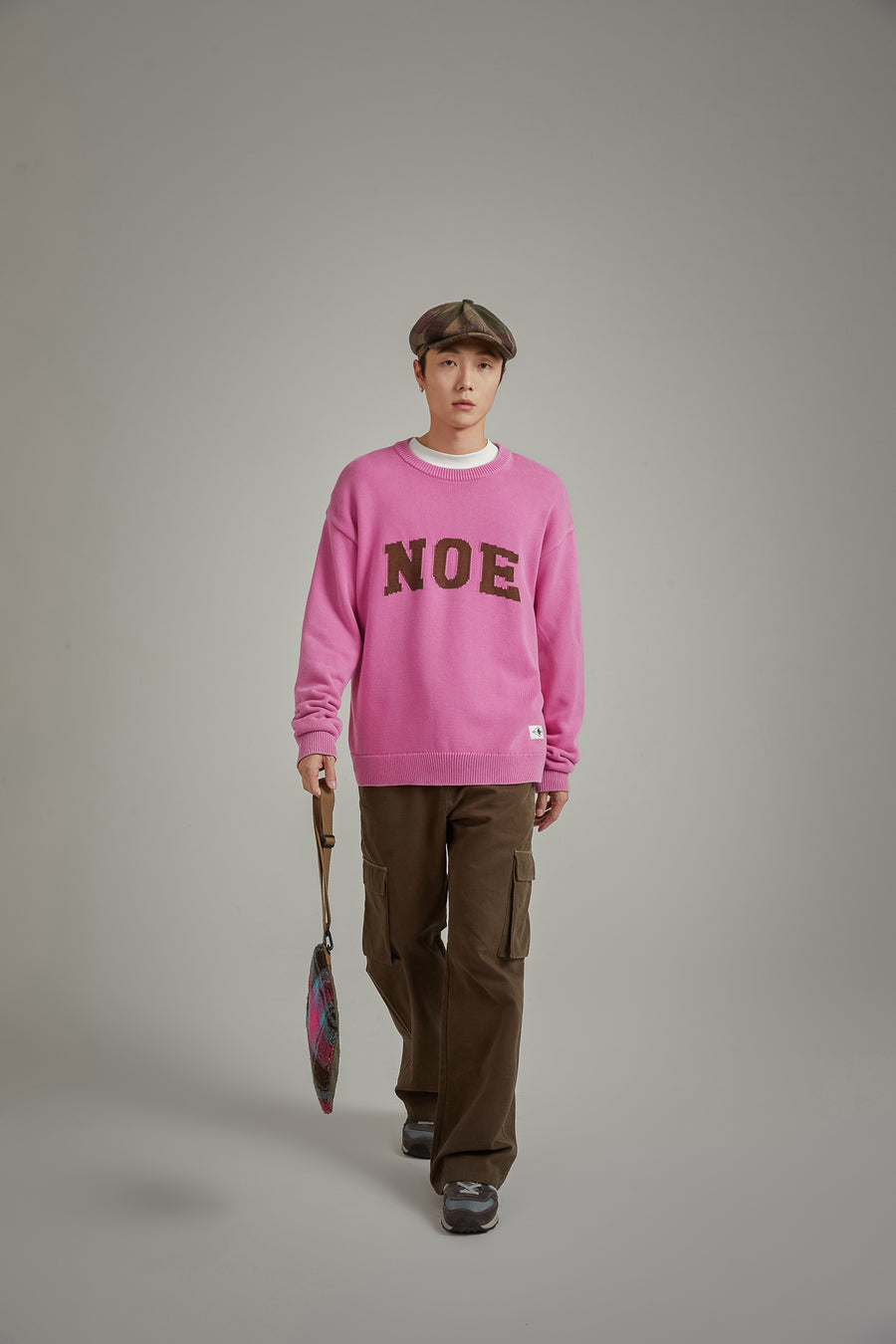 CHUU Lettering Loose Knit Sweater