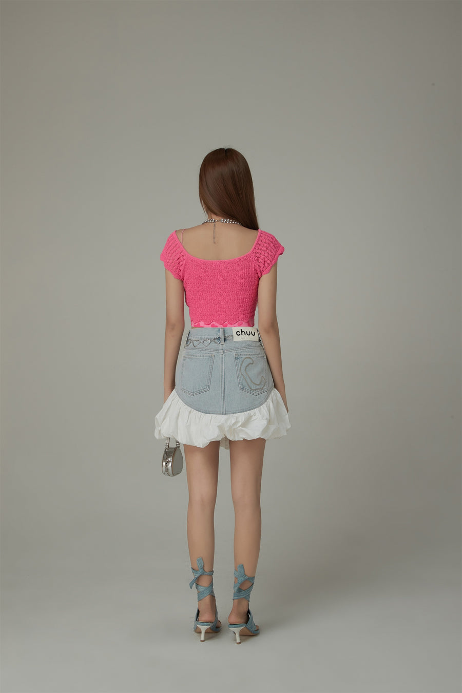 CHUU Cherry Point Summer Knit Bustier Top