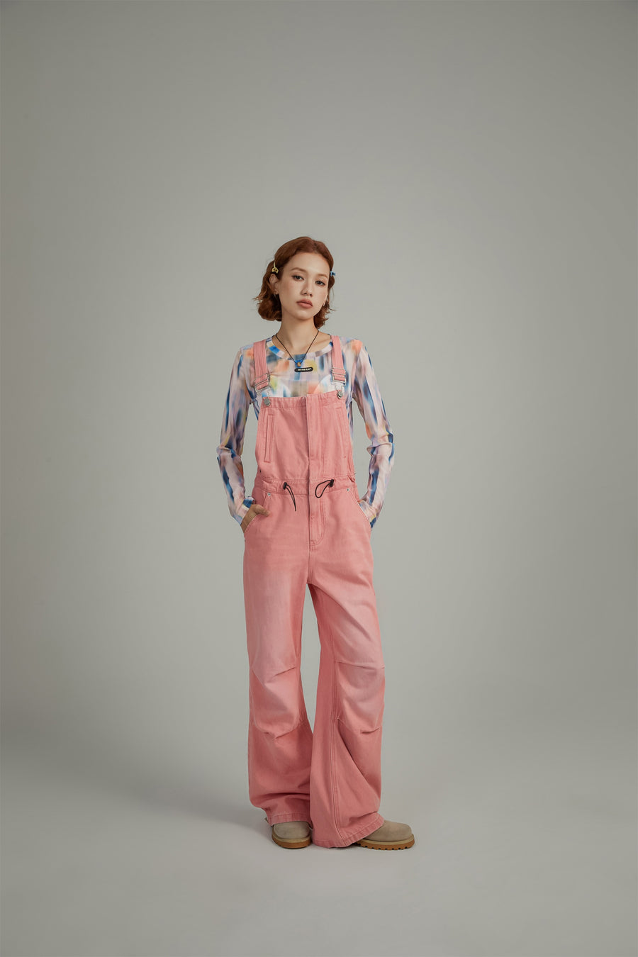 CHUU Drawstring Waist Overalls