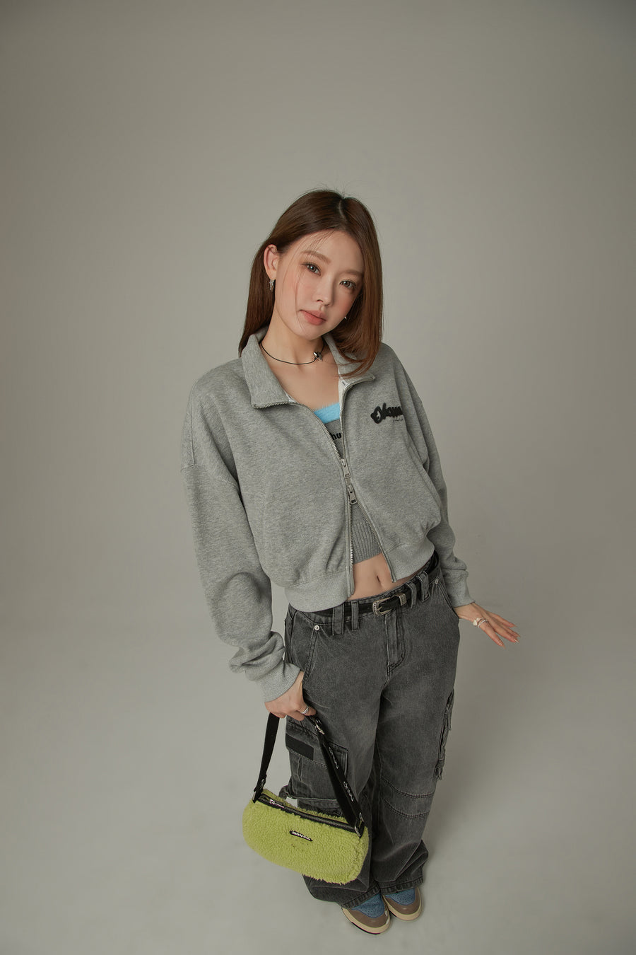 CHUU Sporty Loose Fit Zip-Up