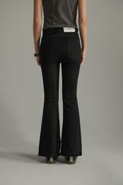 Rocker Solid Color Slim Bootcut Jeans