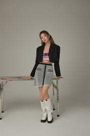 Logo Jacquard Knit Skirt