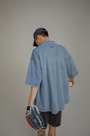 Loose-Fitting Denim Shirt