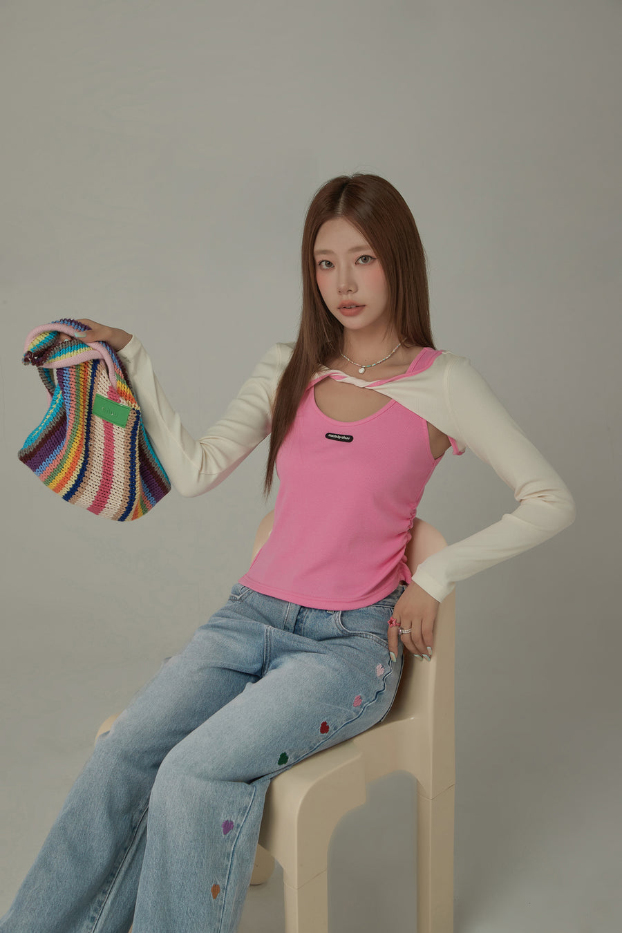 CHUU Color Scheme Twisted T-Shirt