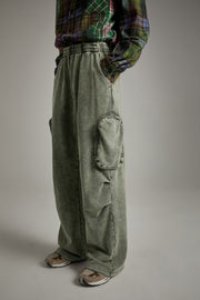 Pocket Wide Casual Pants