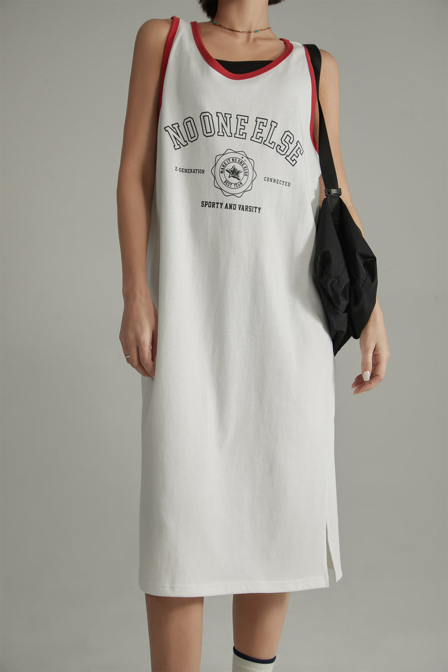 CHUU Noe Sleeveless Long T-Shirt Dress