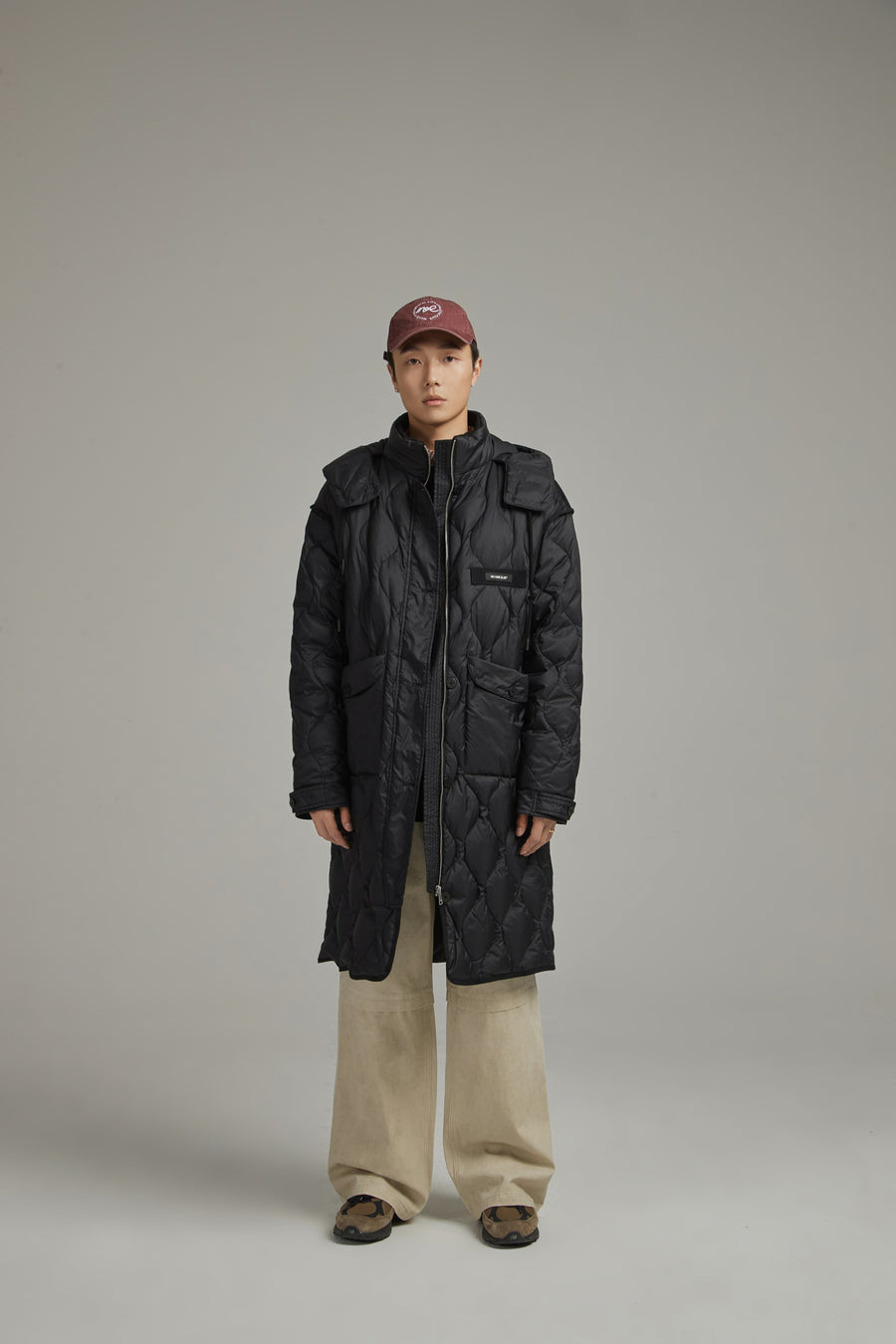 CHUU Hooded Quilted Padded Coat