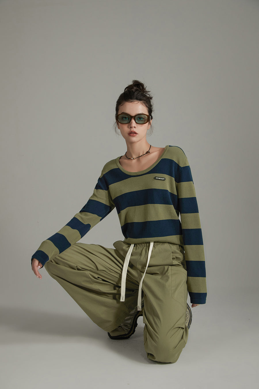 CHUU Color Stripe Knit Sweater