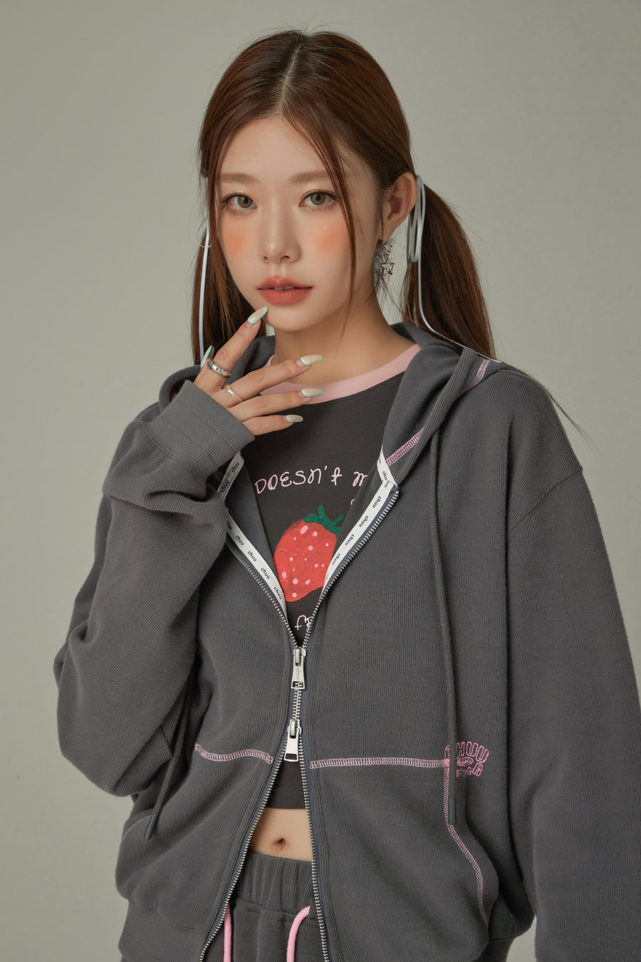 CHUU Loose Fit Hooded Zip-Up