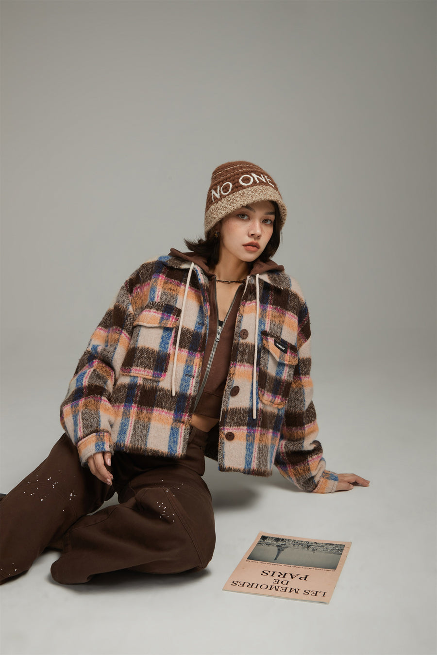 CHUU Check Vintage Coat