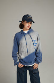 Color Logo Lettering Oversized Hoodie