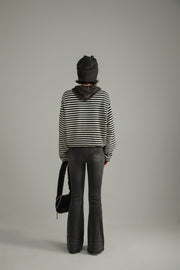 Stitch Stripe Simple Sweatshirt