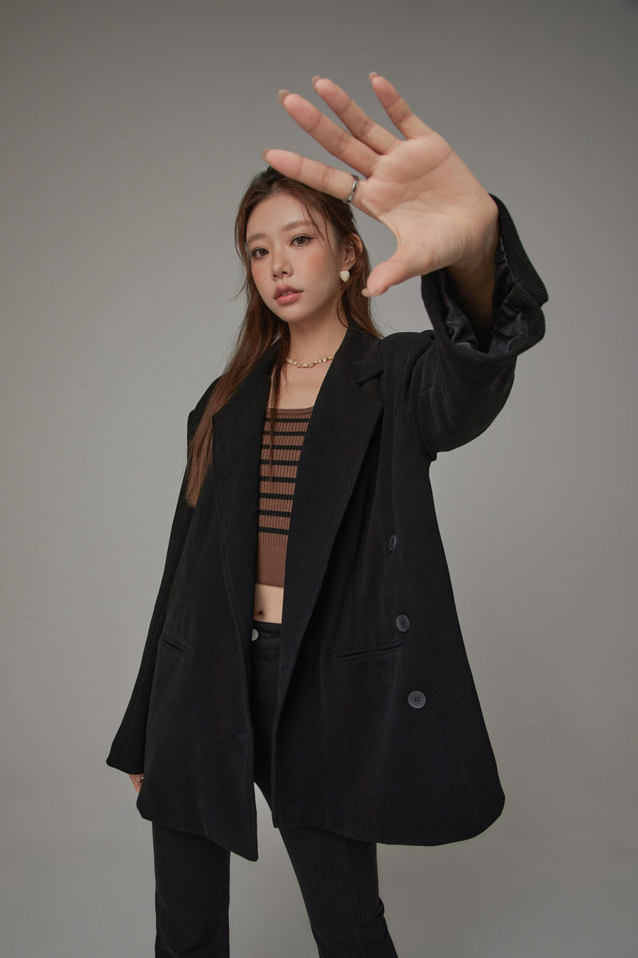 CHUU Daily Asymmetrical Blazer Jacket