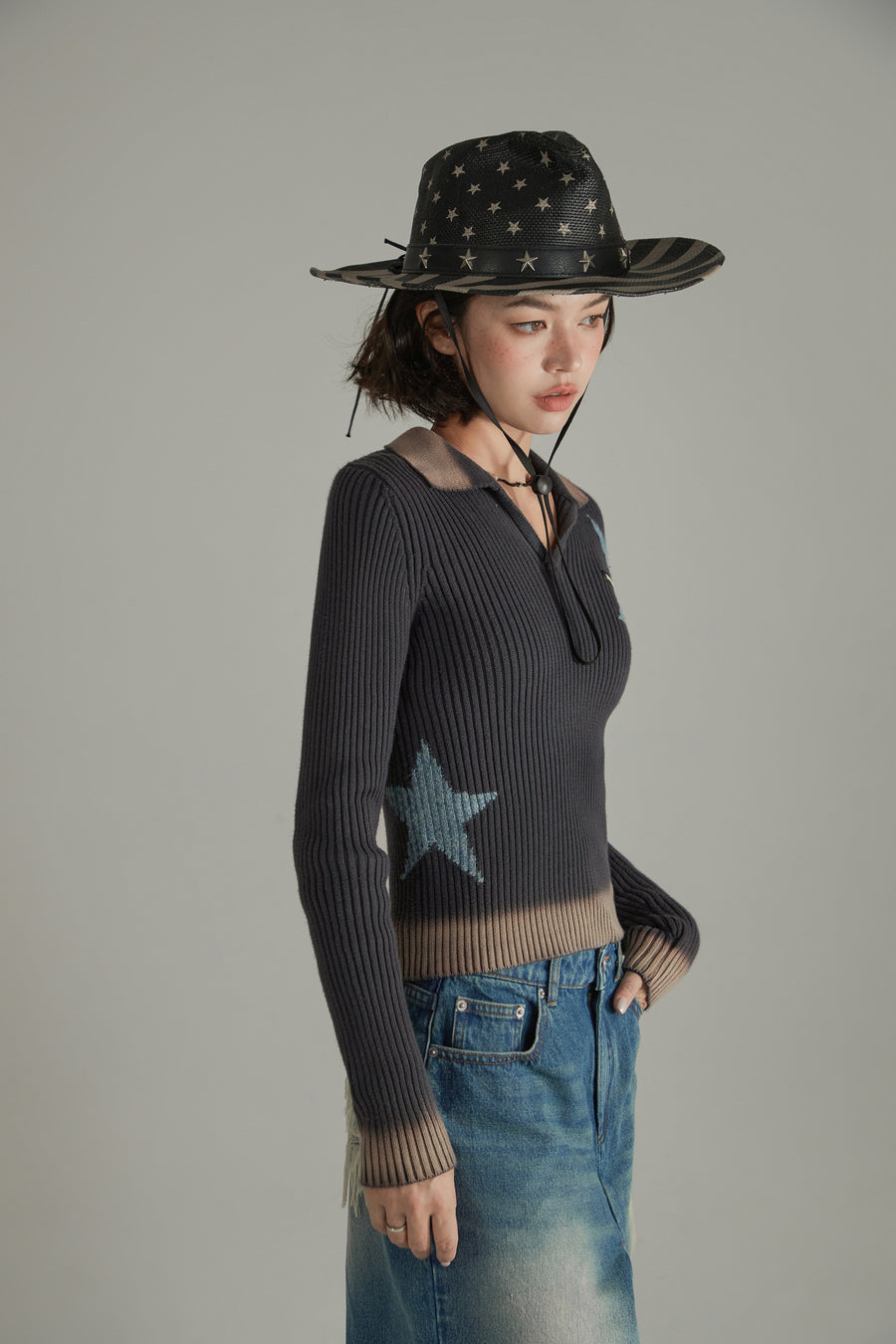 CHUU Vintage Star Knit Sweater