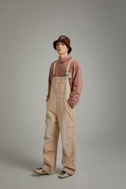 Simple Cargo Overall Pants