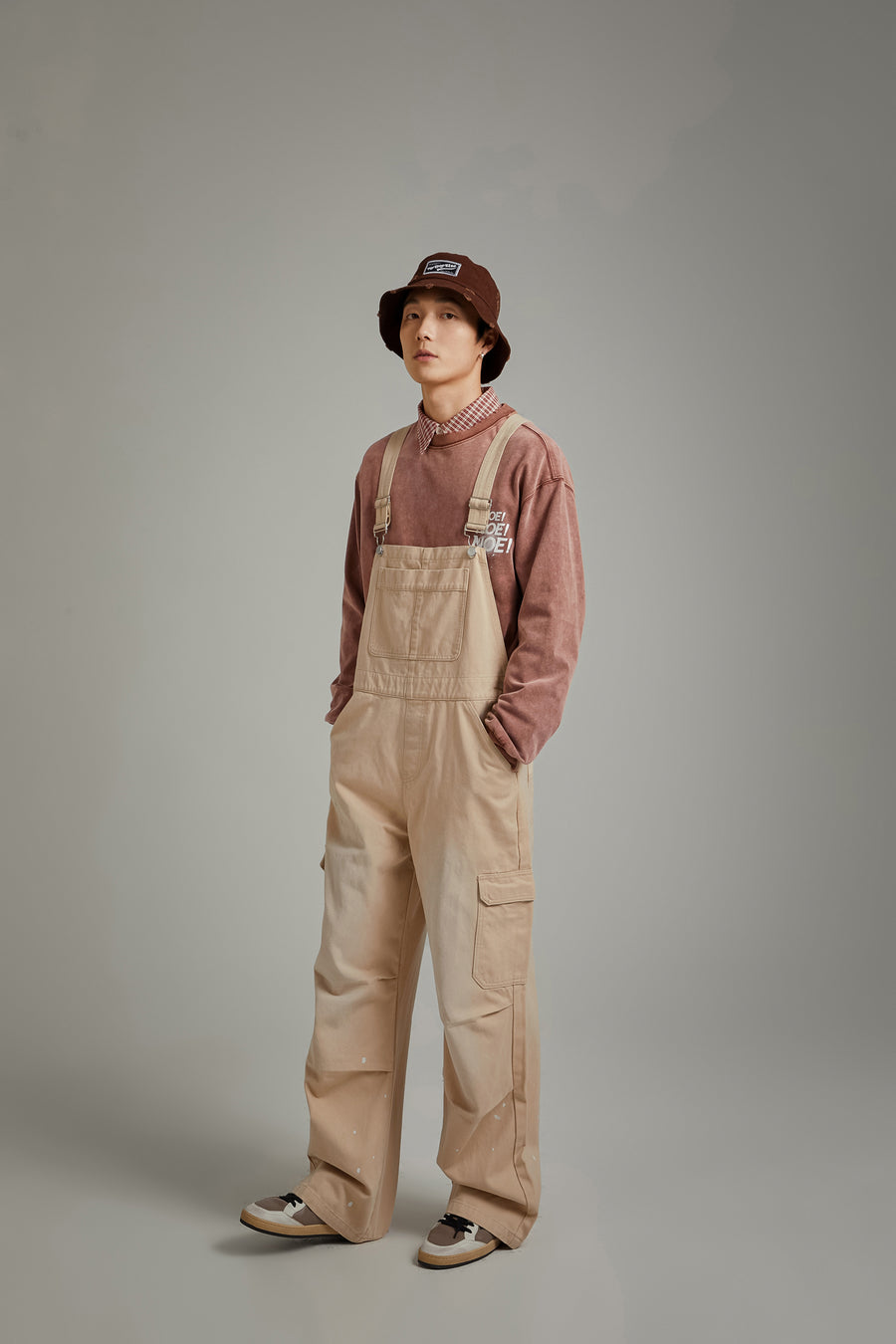 CHUU Simple Cargo Overall Pants