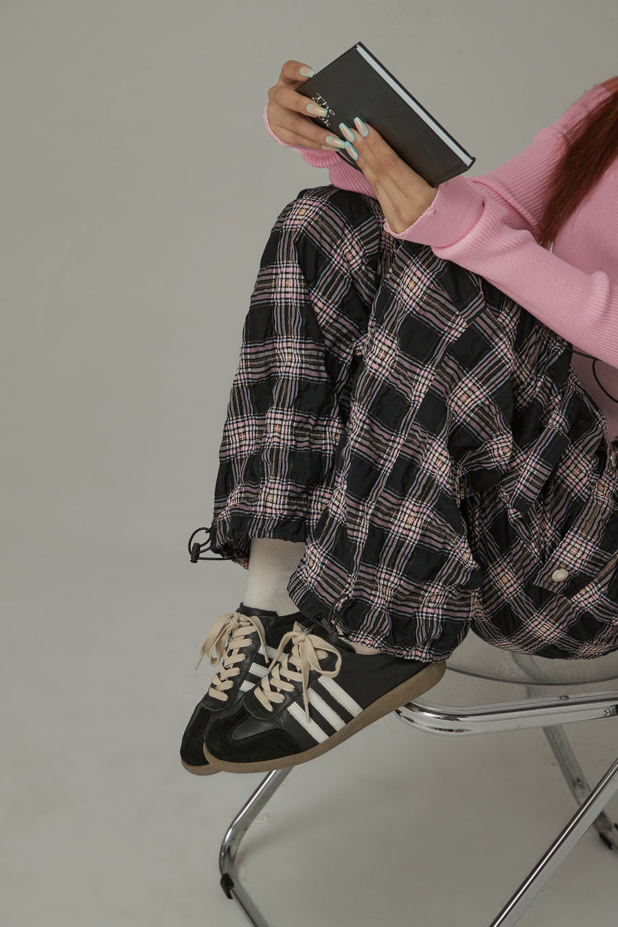 CHUU Color Pocket Check Pants