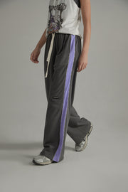 Color Line String Wide Leg Training Pants