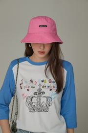 Contrast Color Crown T-Shirt