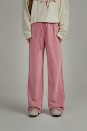 Simple Wide Casual String Pants