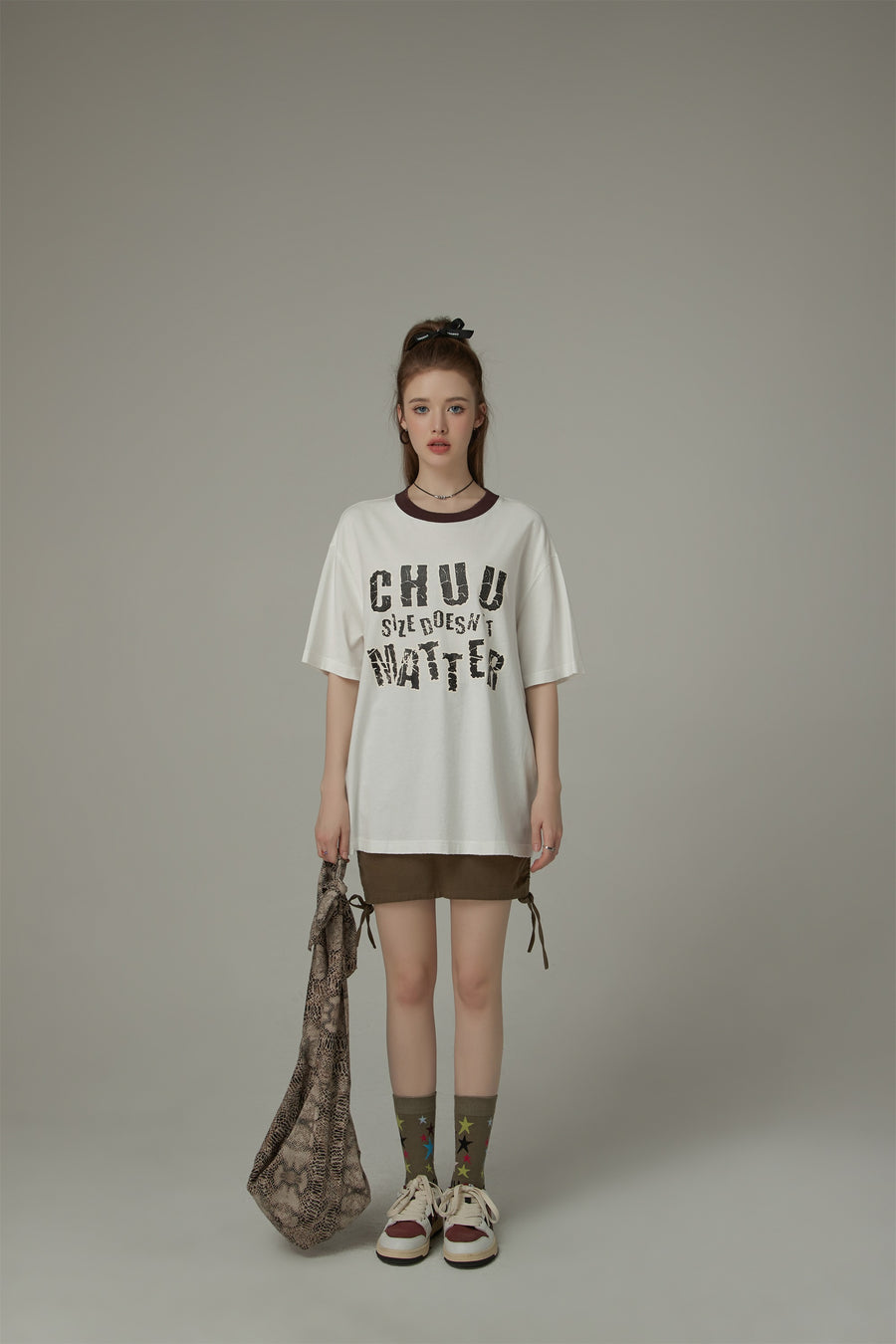 CHUU Chuu Size Doesnt Matter Boxy Cotton Short Sleeve T-Shirt