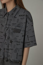 Printed Chuu Semi Boxy Shirt