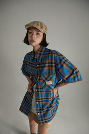 Check Loose-Fitting Short Sleeve Shirt