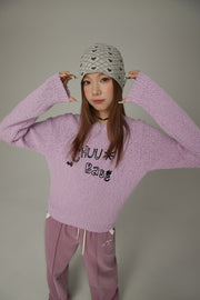 Macaron Color Logo Knit Sweater