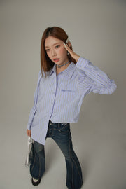 Heart Pocket Stripe Shirt