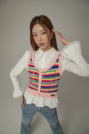 Rainbow Knit Sleeveless Top