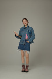 Logo Denim Loose Fit Jacket