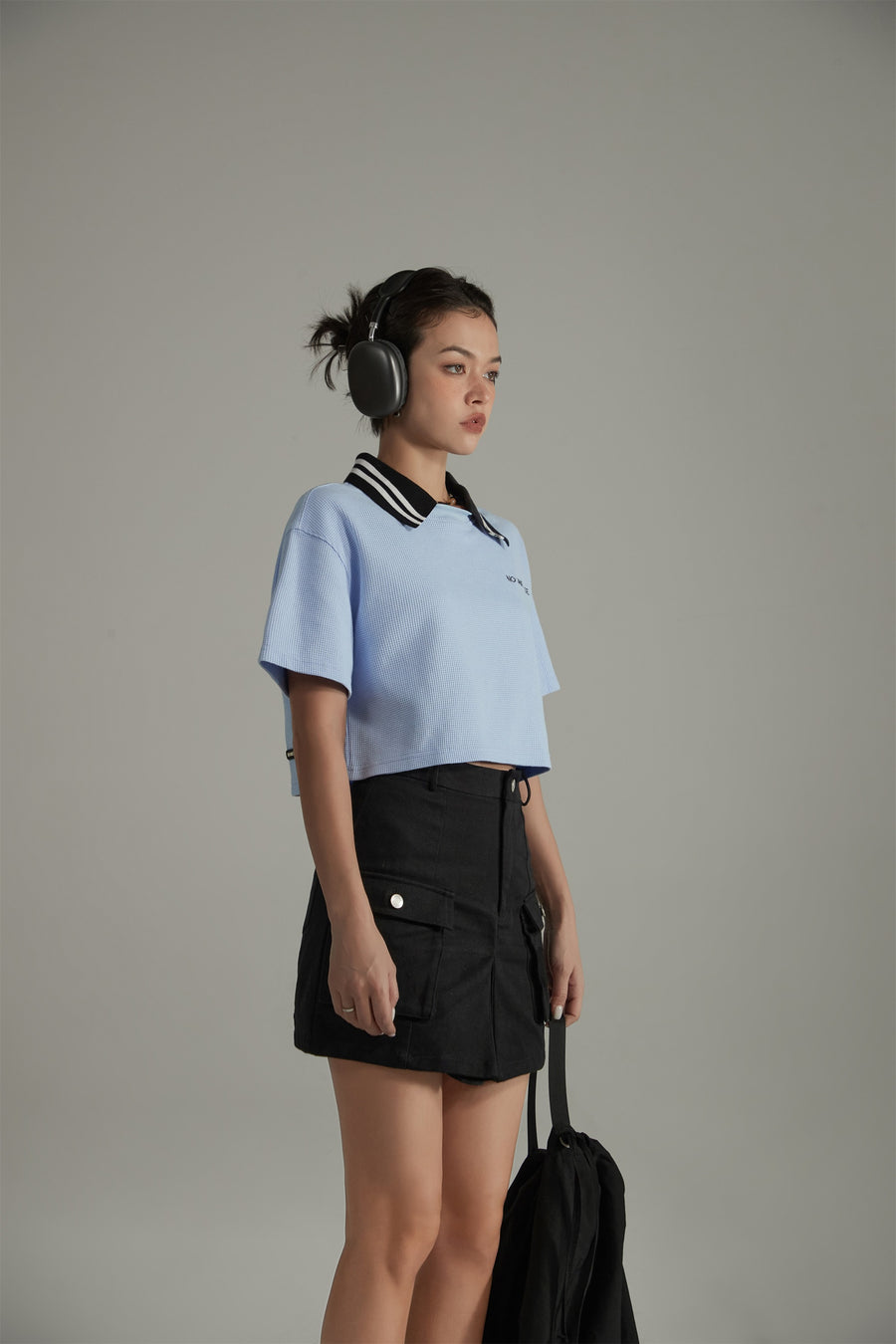 CHUU Colorblocked Collar T-Shirt