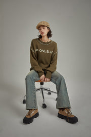 Logo Boxy Stitch Knit Sweater