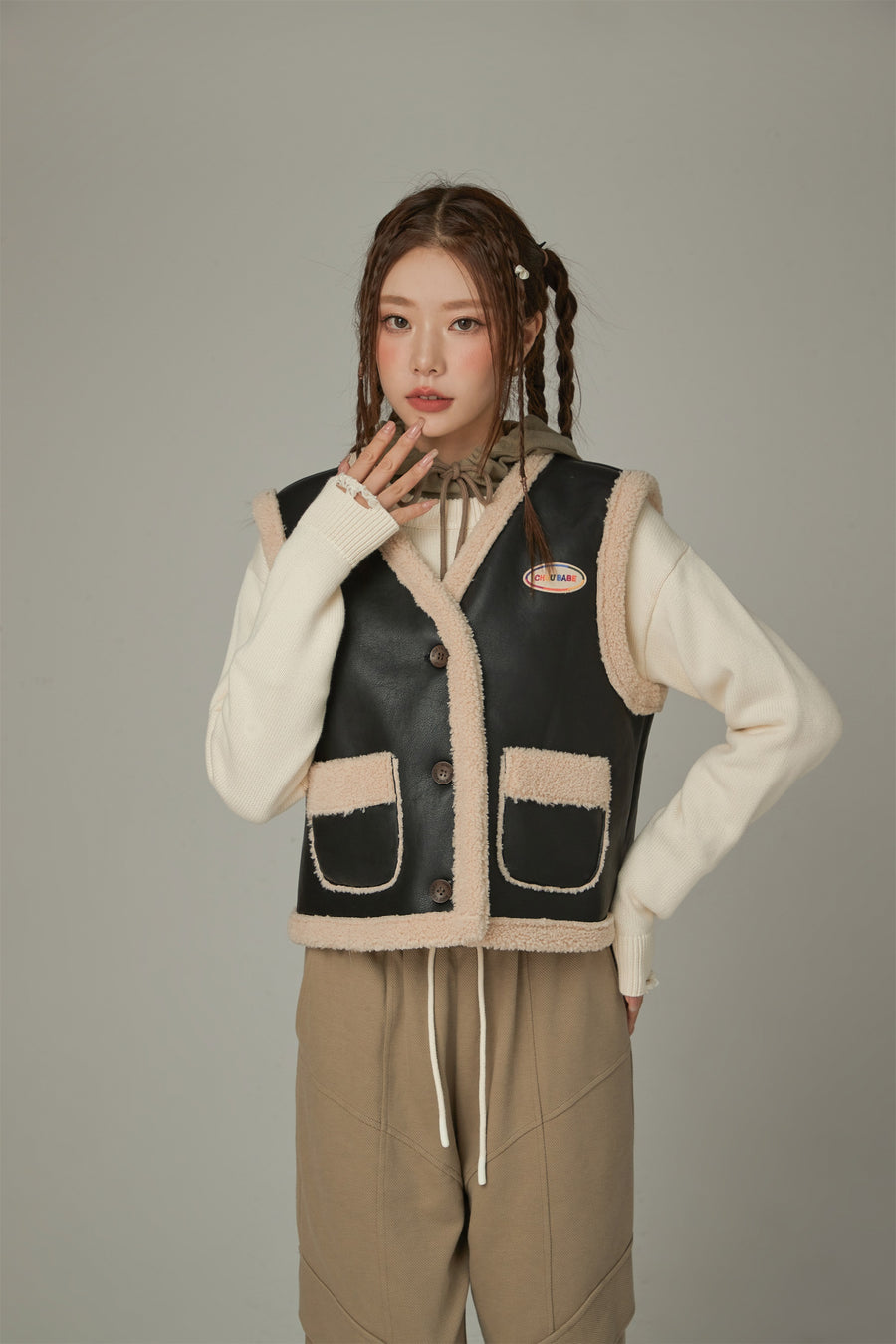 CHUU Fleece Mustang Vest