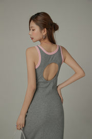 Open Back Sporty Sleeveless Maxi Dress